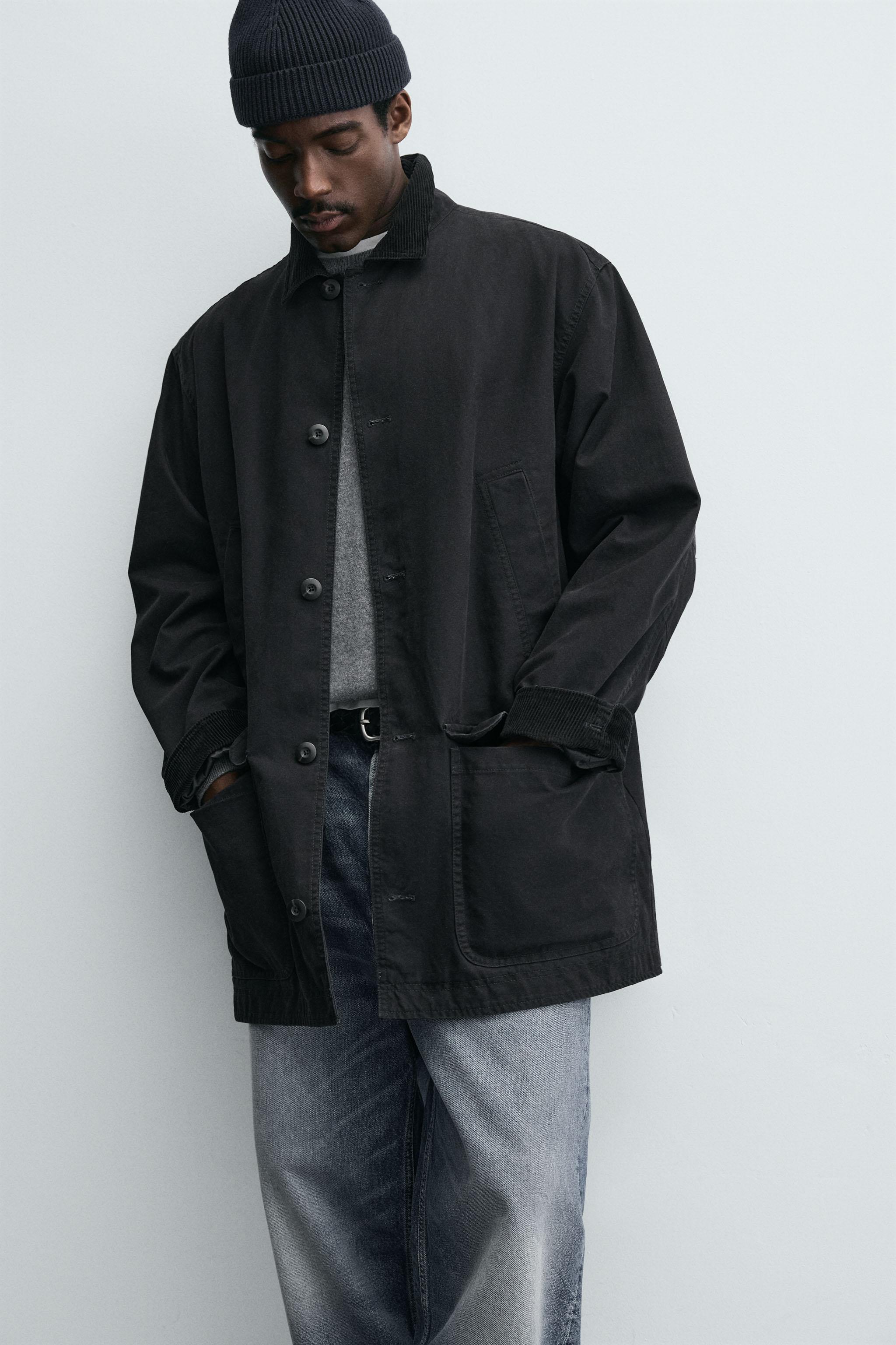 TRENCH EN DENIM À COL COMBINÉ